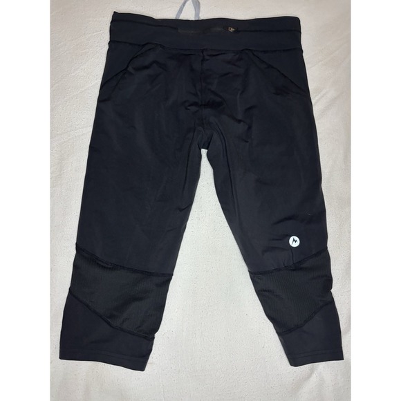 Marmot Capri Leggings Women's Medium Black Stretch - Picture 1 of 5